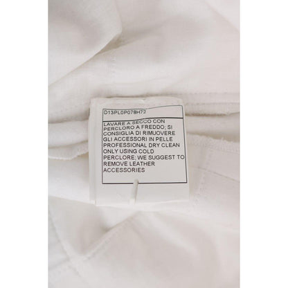 Ermanno Scervino White Cotton Slim Fit Casual Pants