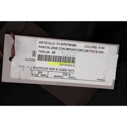 Ermanno Scervino Black Cotton Slim Fit Casual Pants