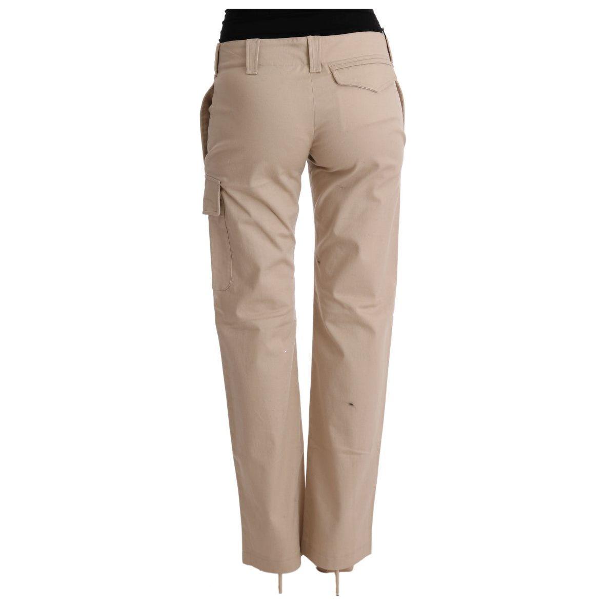 Ermanno Scervino Beige Cotton Wool Regular Fit Pants