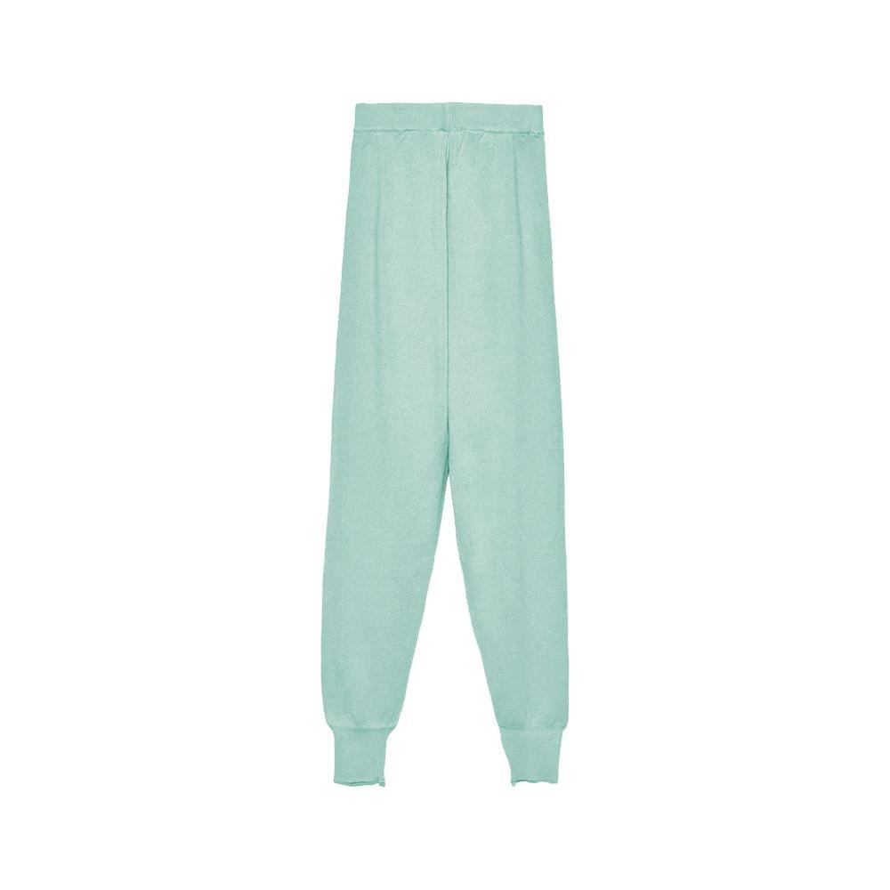 Hinnominate Mint Green Wool Blend Tracksuit Trousers Hinnominate