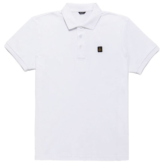 Refrigiwear Elegant White Polo with Embroidered Logo Refrigiwear