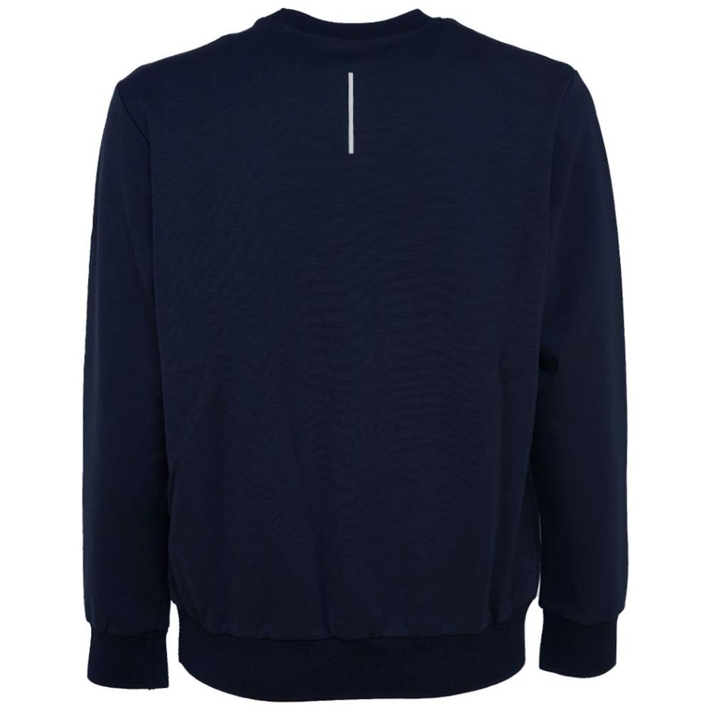 People Of Shibuya Sleek Navy Technical Fabric Crewneck People Of Shibuya