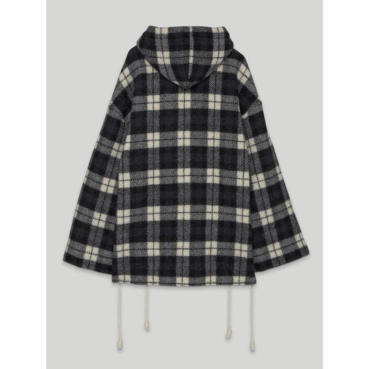 Palm Angels Archival Check Cashmere Hooded Jacket Palm Angels