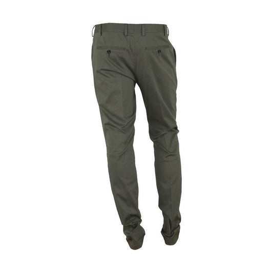 Made in Italy Elegant Green Summer Trousers for Men Made in Italy