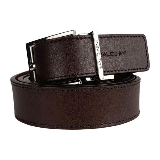 Baldinini Trend Reversible Calfskin Leather Belt in Rich Brown Baldinini Trend