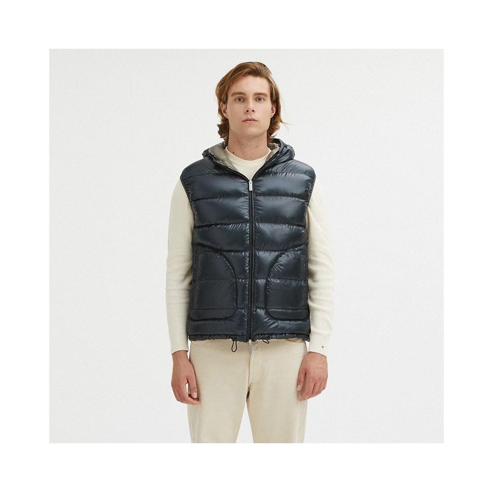 Centogrammi Gray Nylon Men's Reversible Vest Centogrammi