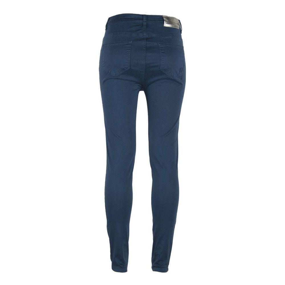 Maison Espin Blue Cotton Women's Skinny Jean Jeans & Pants Maison Espin