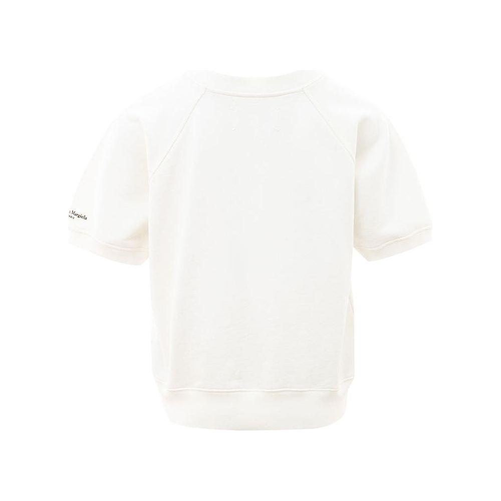 Maison Margiela Chic White Cotton Top for Style Enthusiasts Maison Margiela