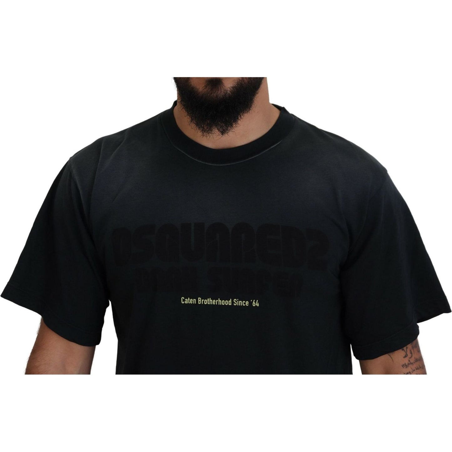 Dsquared² Black Cotton Short Sleeves Crewneck T-shirt Dsquared²