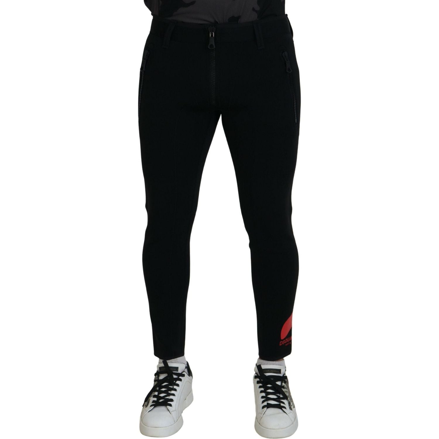 بنطال Dsquared² بقصة Slim Fit من البولي أميد بطبعة شعار