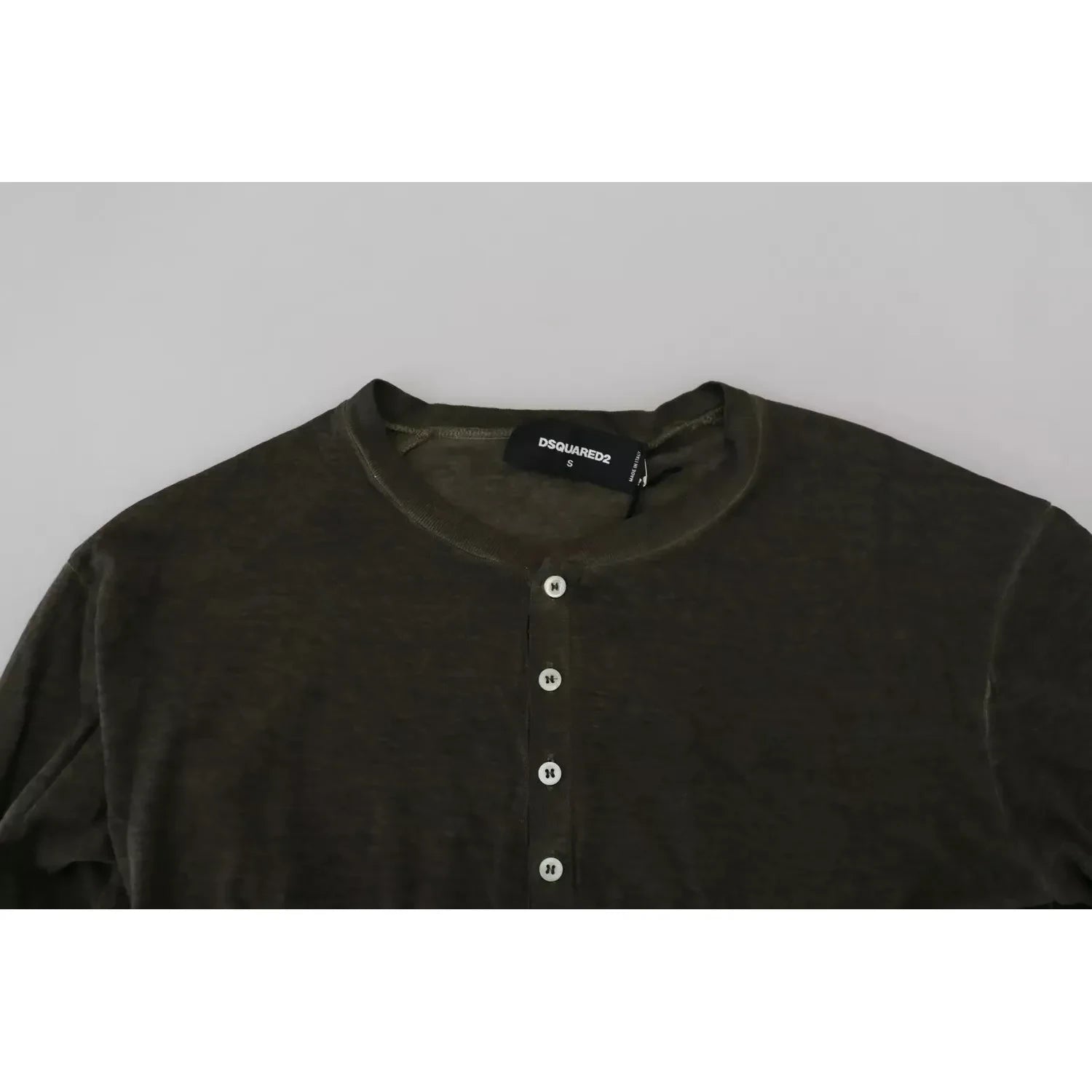 灰色棉麻长袖套头衫