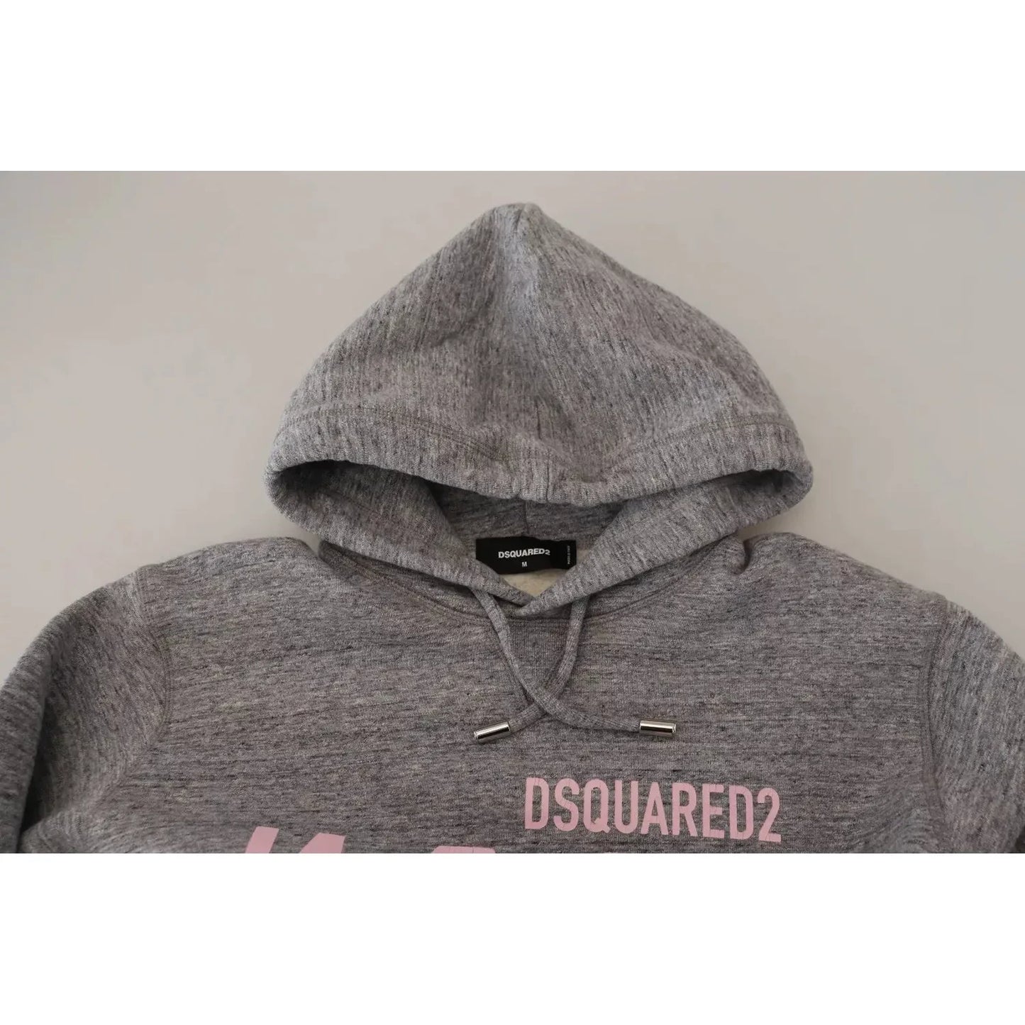 Dsquared² Gray Cotton Hooded Printed Men Pullover Sweater Dsquared²