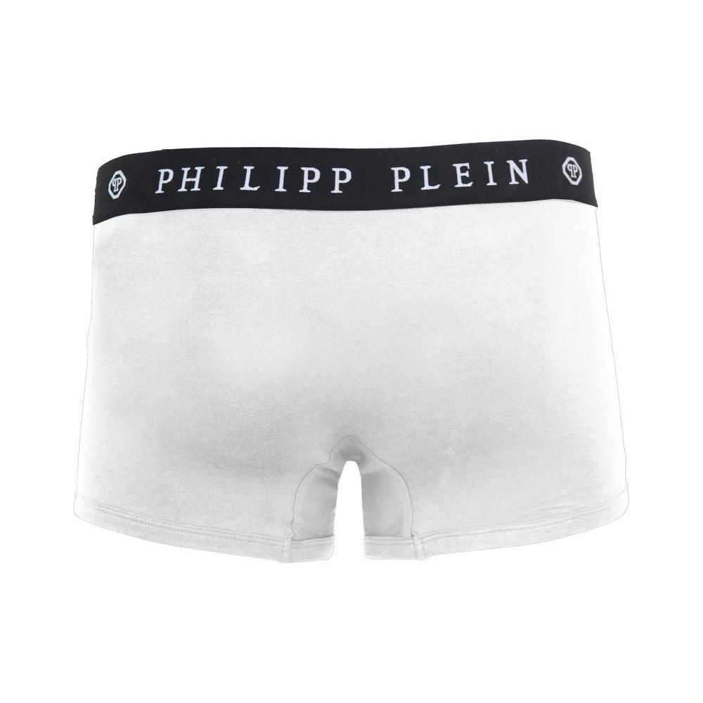 Philipp Plein White Cotton Men's Boxer Philipp Plein