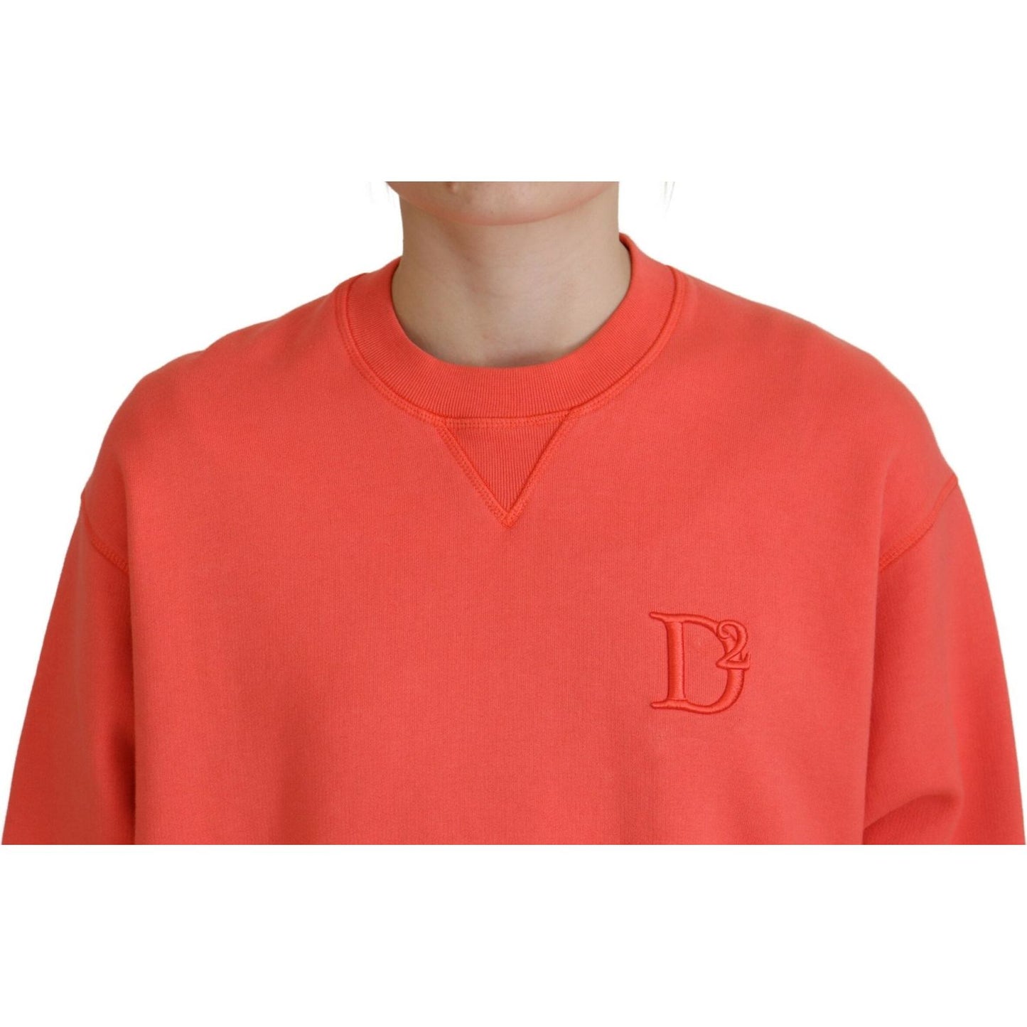 Dsquared² Pink Logo Embroidery Women Long Sleeve Sweater Dsquared²