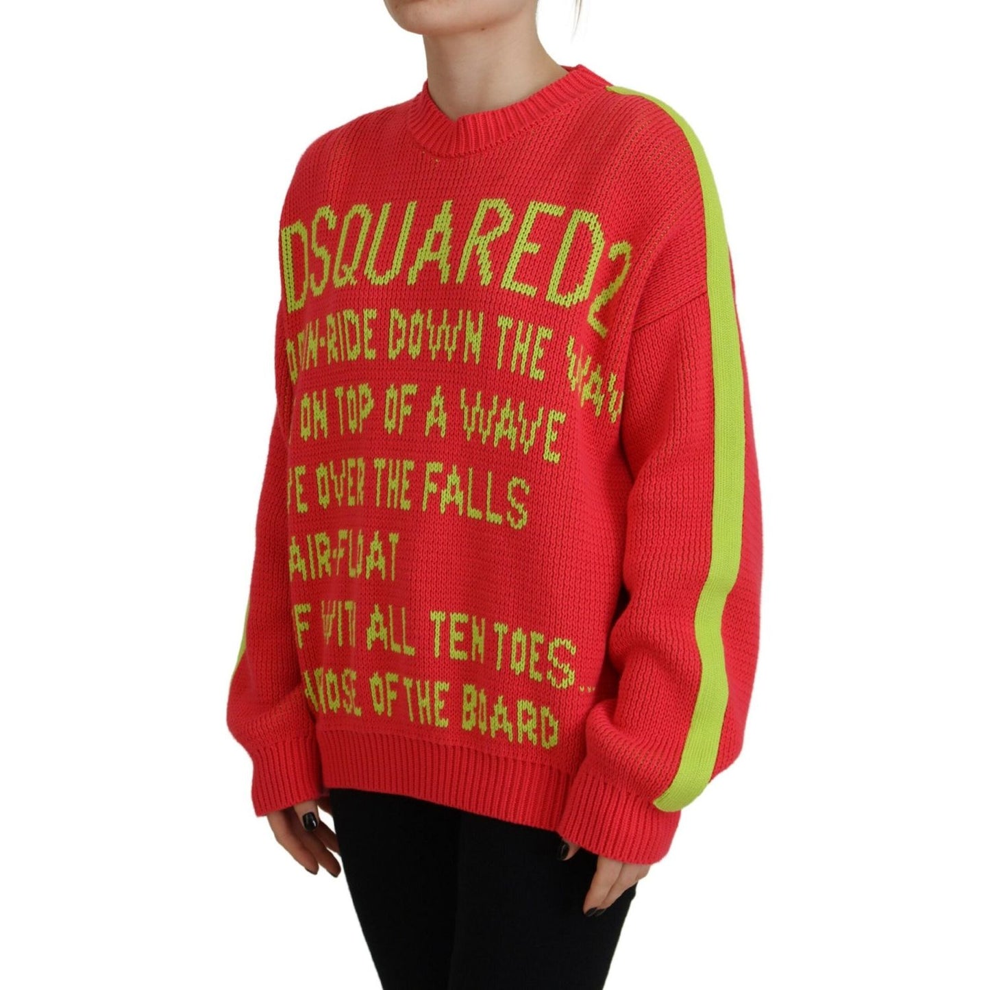 Dsquared² Multicolor Cotton Knitted Crewneck Pullover Sweater Dsquared²