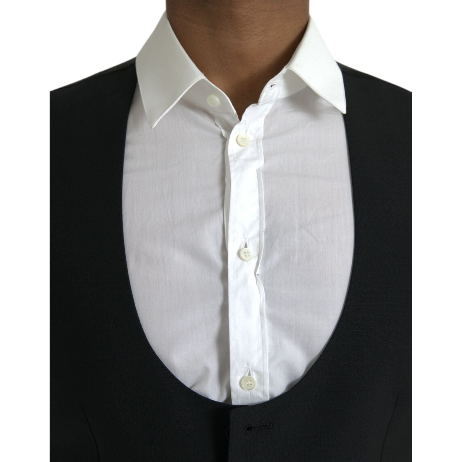 黑色羊毛背心连衣裙正式背心