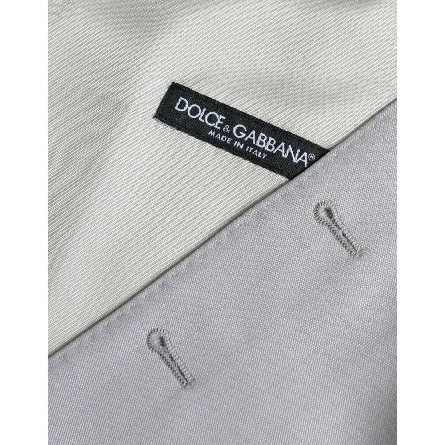 Dolce & Gabbana Light Gray Wool Formal Dress Waistcoat Vest Dolce & Gabbana