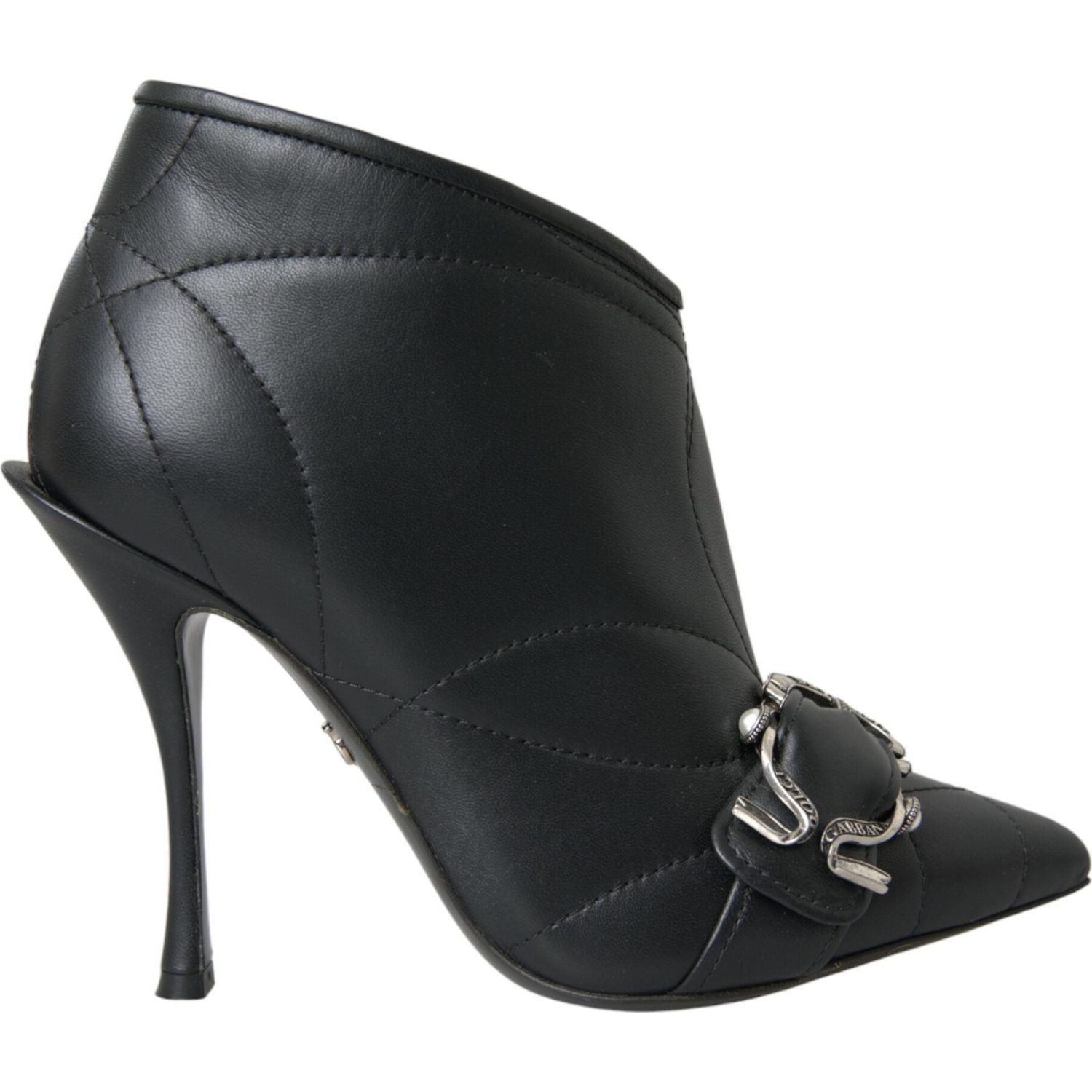 حذاء دولتشي آند غابانا الأسود المبطن والمشبك