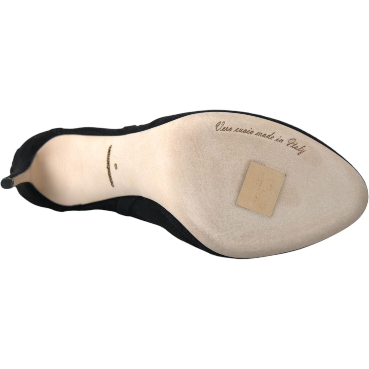 حذاء Dolce &amp; Gabbana أسود بكعب عالٍ من القماش الشبكي