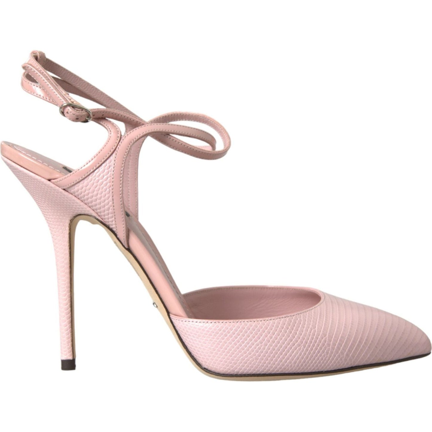 Dolce & Gabbana Pink Leather Ankle Strap Heels Pumps Shoes Dolce & Gabbana