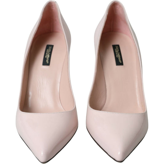 Dolce & Gabbana Light Pink Leather Bellucci Heels Pumps Shoes Dolce & Gabbana