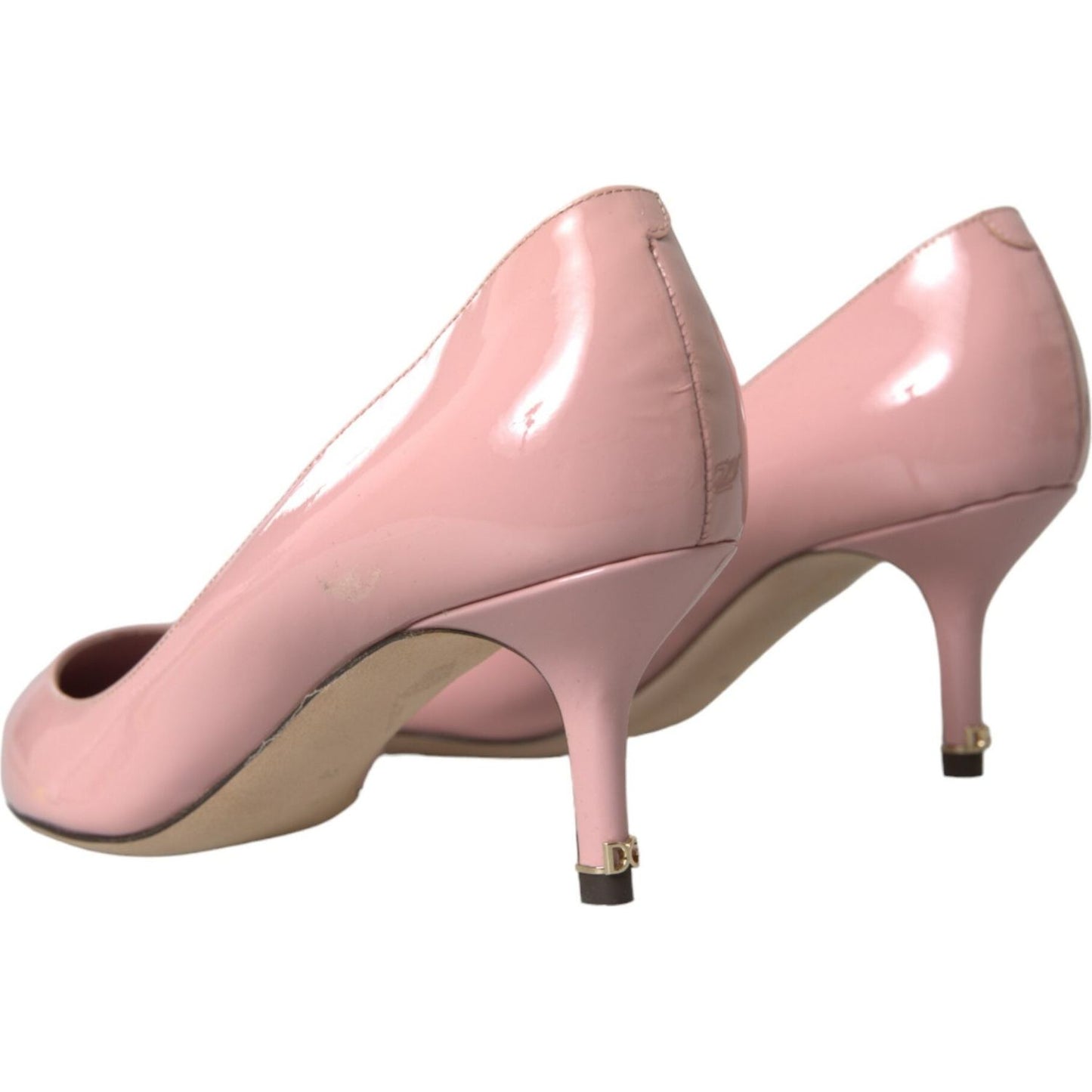 Dolce & Gabbana Light Pink Patent Leather Heels Pumps Shoes Dolce & Gabbana