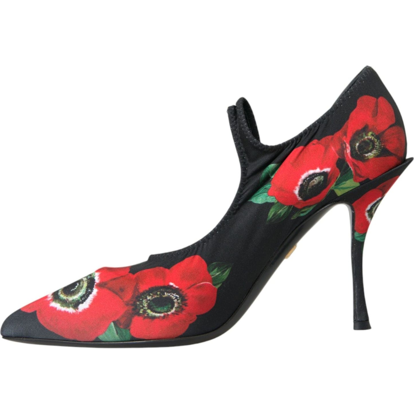 Dolce & Gabbana Black Floral Crystal Mary Jane Pumps Shoes Dolce & Gabbana