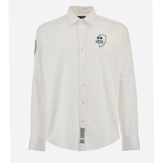 La Martina White Cotton Shirt La Martina