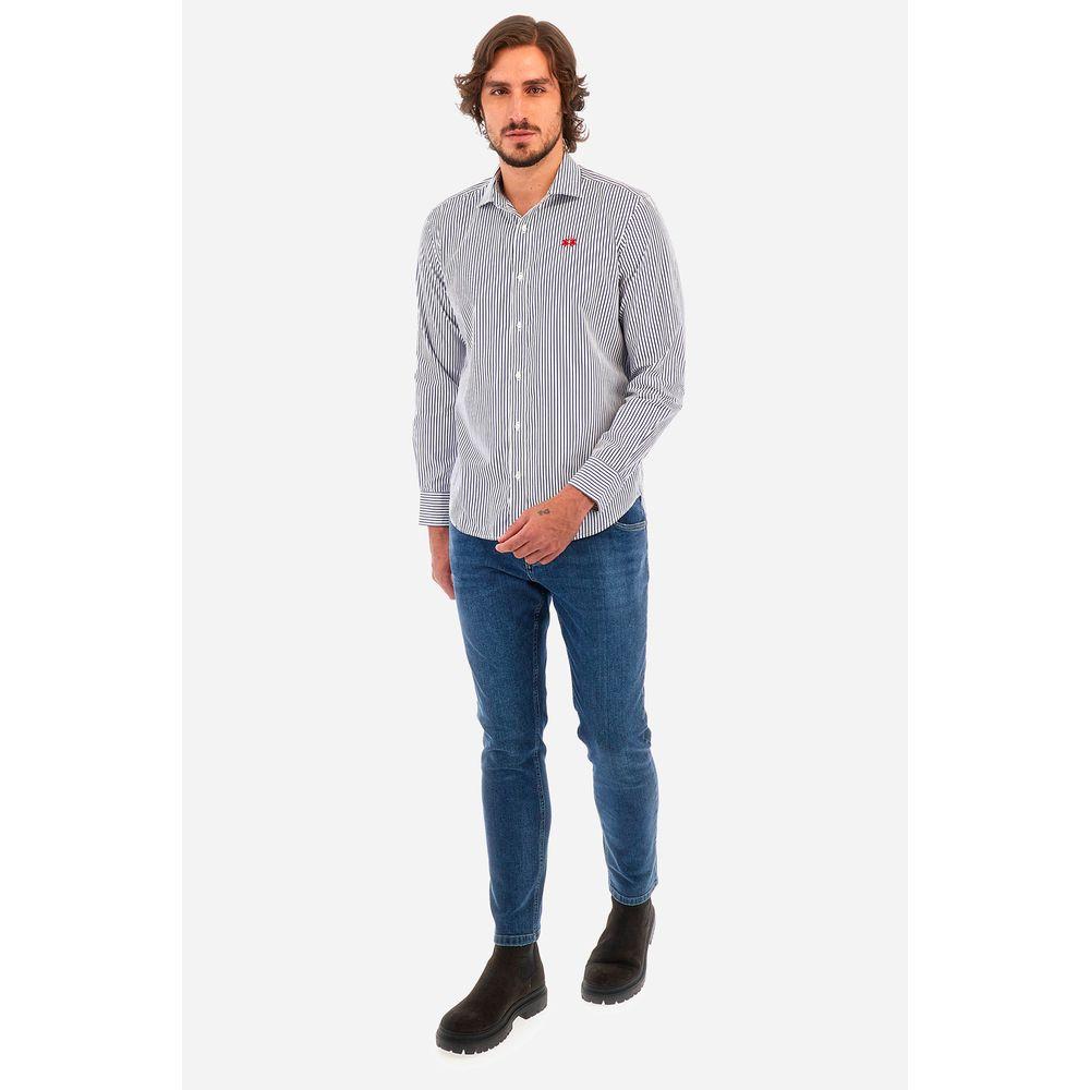 La Martina White Cotton Shirt La Martina