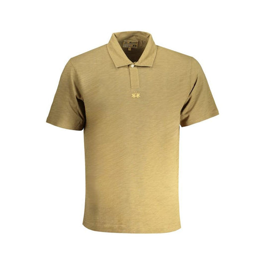 La Martina Green Cotton Polo Shirt La Martina