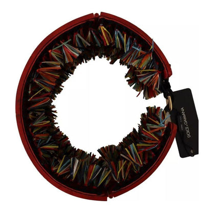 Dolce & Gabbana Multicolor Floral Wide Waist Carretto Belt