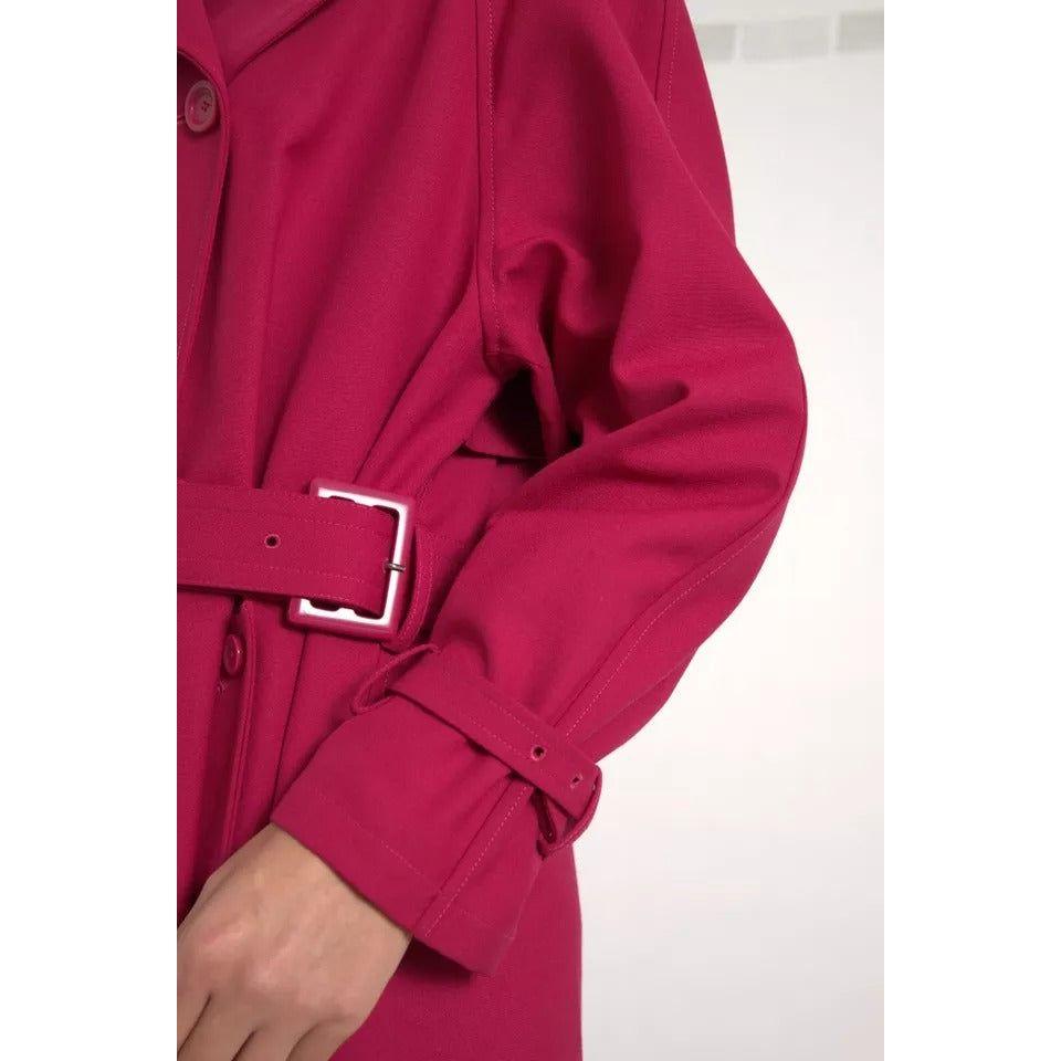 جاكيت ترنش مزدوج الصدر باللون الوردي الداكن من دولتشي آند غابانا