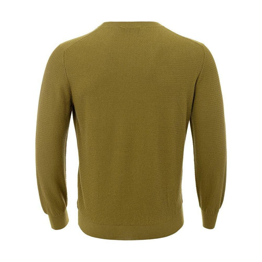 Gran Sasso Elegant Green Cotton Sweater for Men Gran Sasso