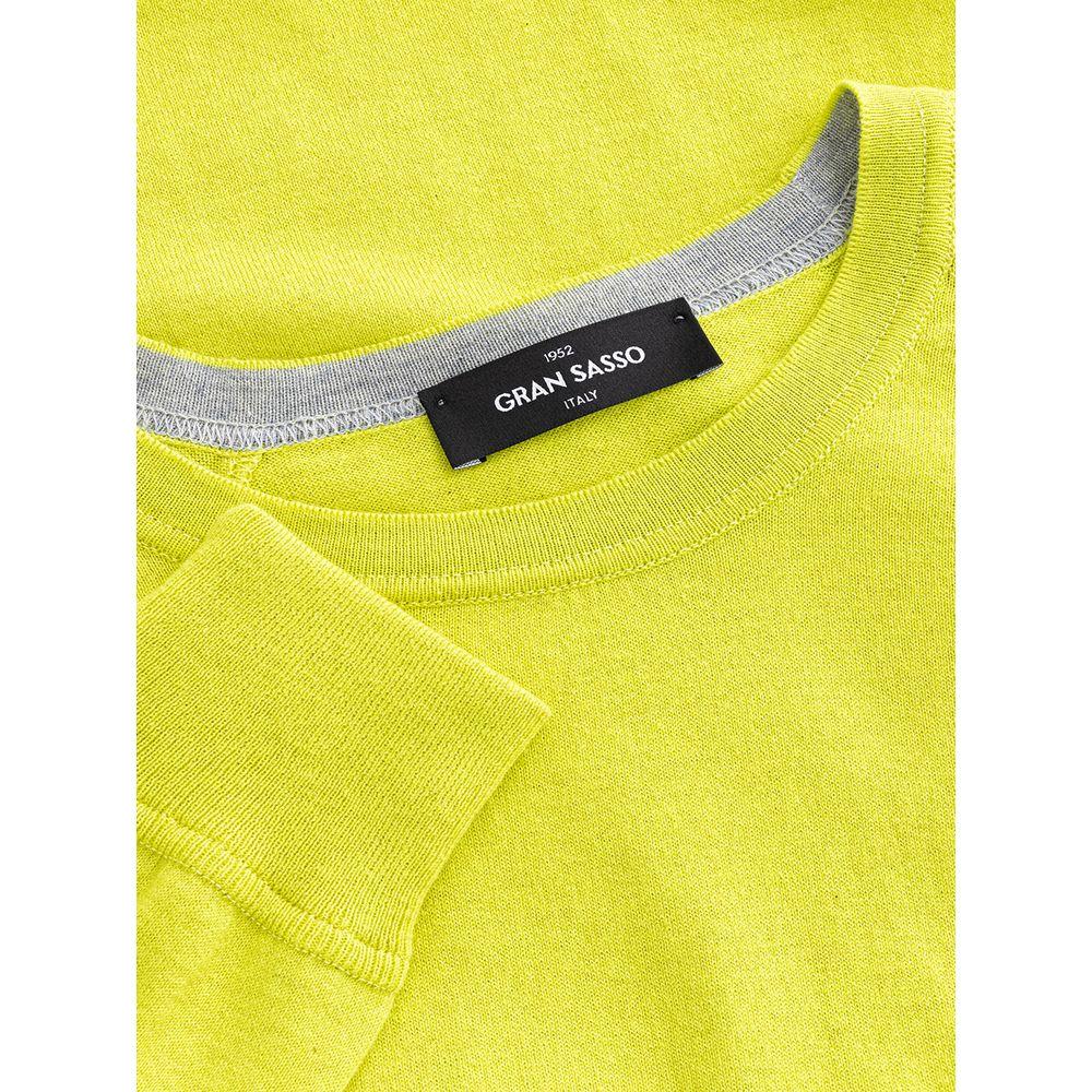 Gran Sasso Sunny Yellow Italian Cotton Sweater Gran Sasso