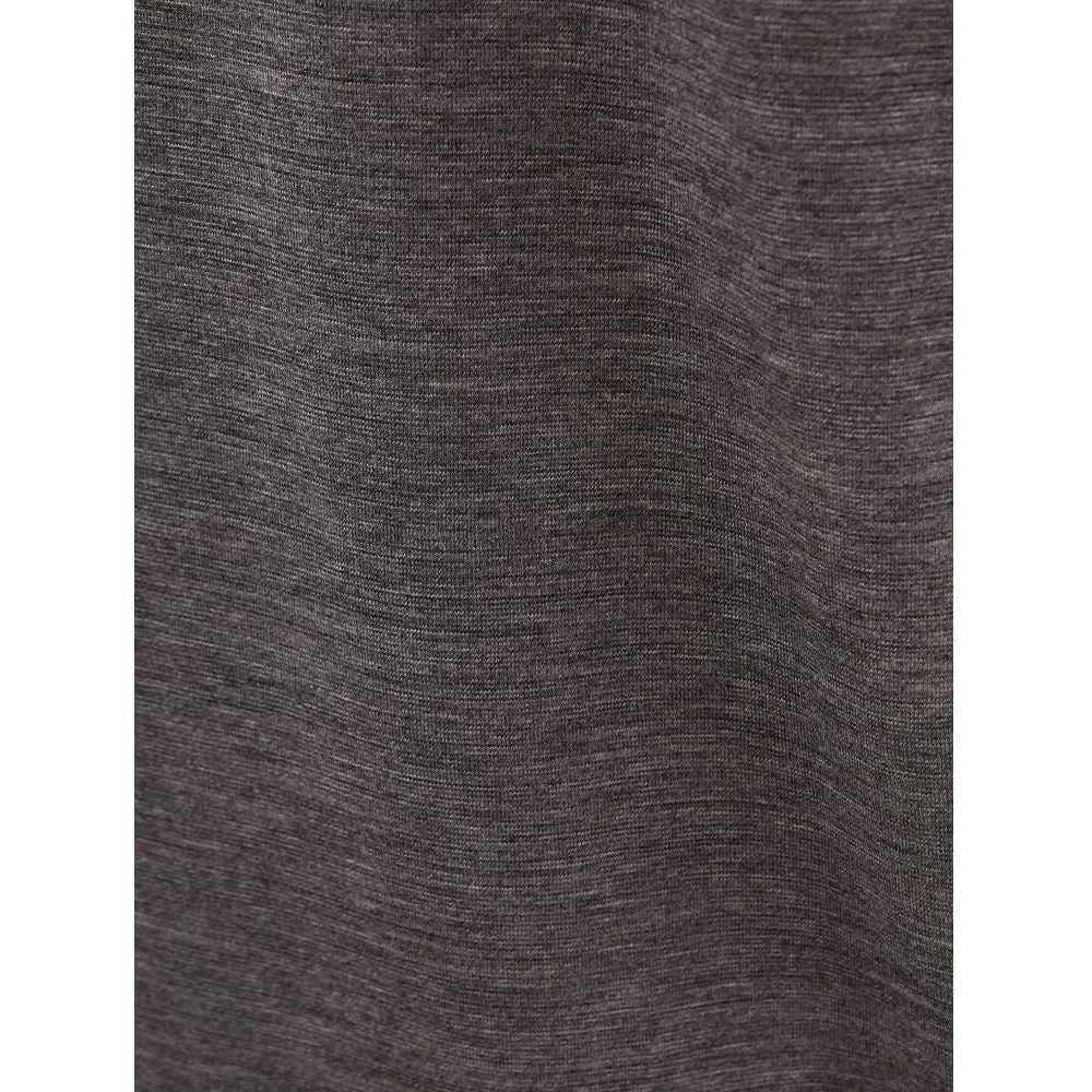 Lardini Elegant Gray Woolen Designer T-Shirt Lardini