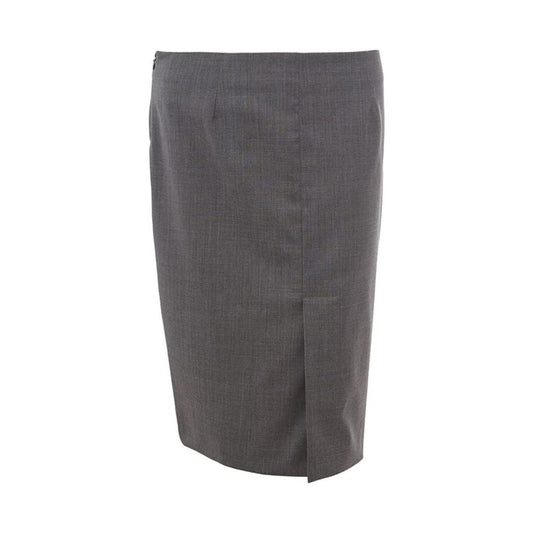 Lardini Chic Gray Wool Pencil Skirt Lardini