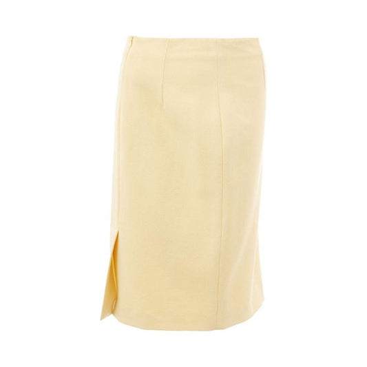 Lardini Elegant Yellow Viscose Skirt for Women Lardini