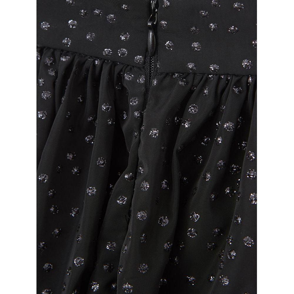 Lardini Elegant Black Polyethylene Midi Skirt Lardini