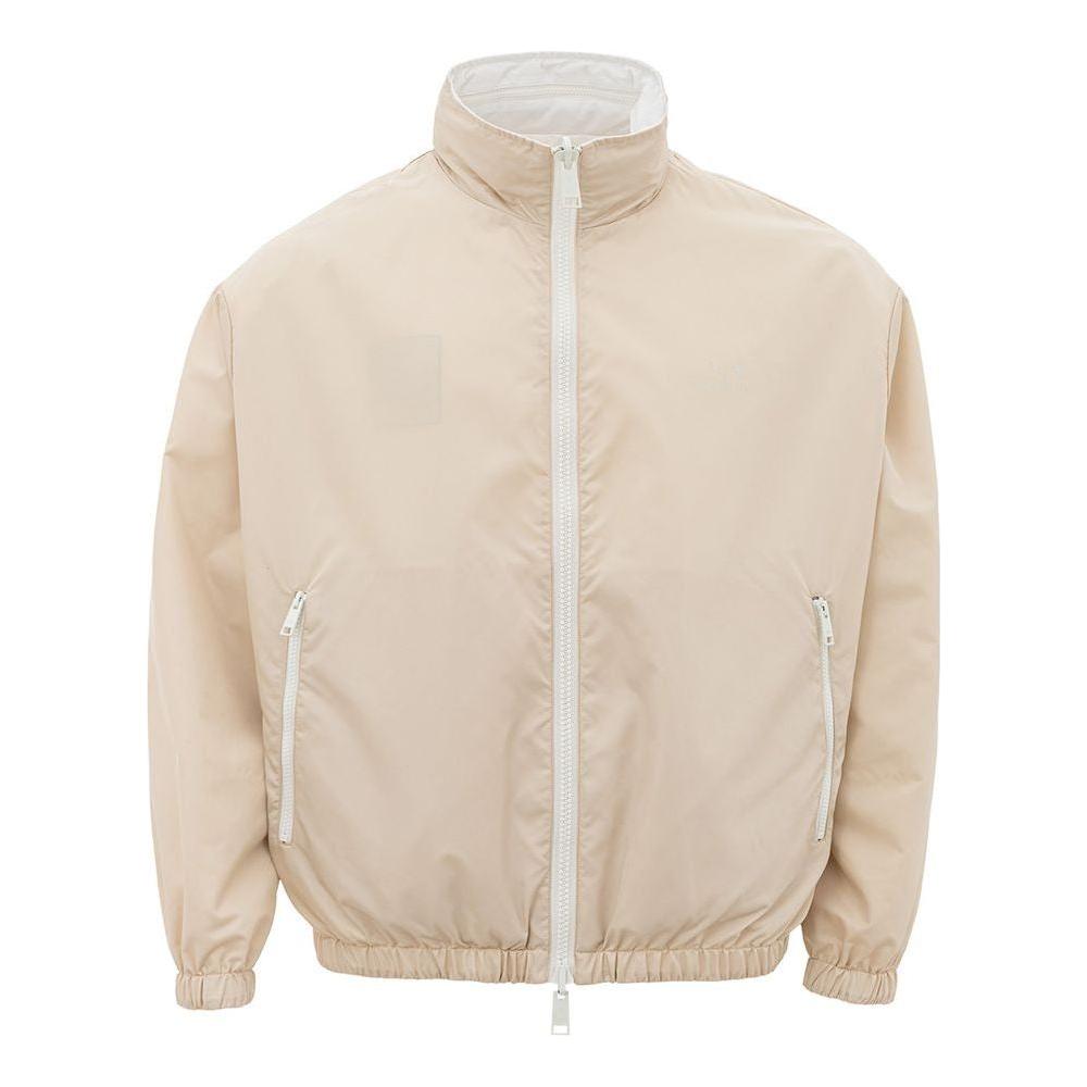 Armani Exchange Beige Polyamide Jacket for the Modern Man Armani Exchange