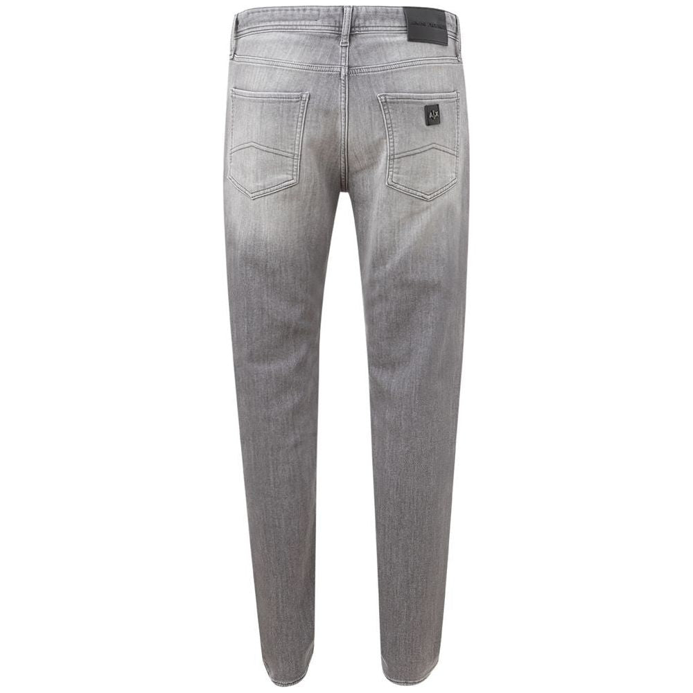 Armani Exchange Sleek Gray Cotton Denim Essentials Armani Exchange