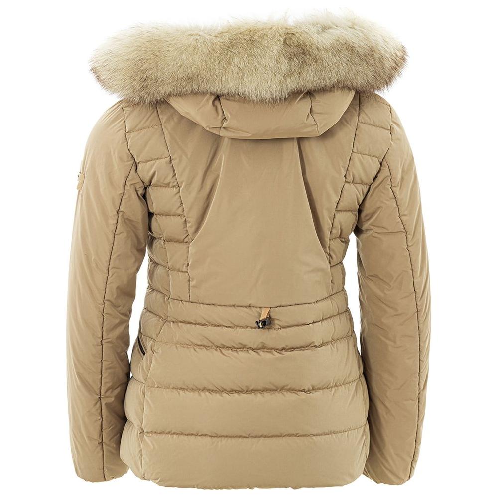 Peuterey Elegant Beige Polyester Jacket for Women Peuterey