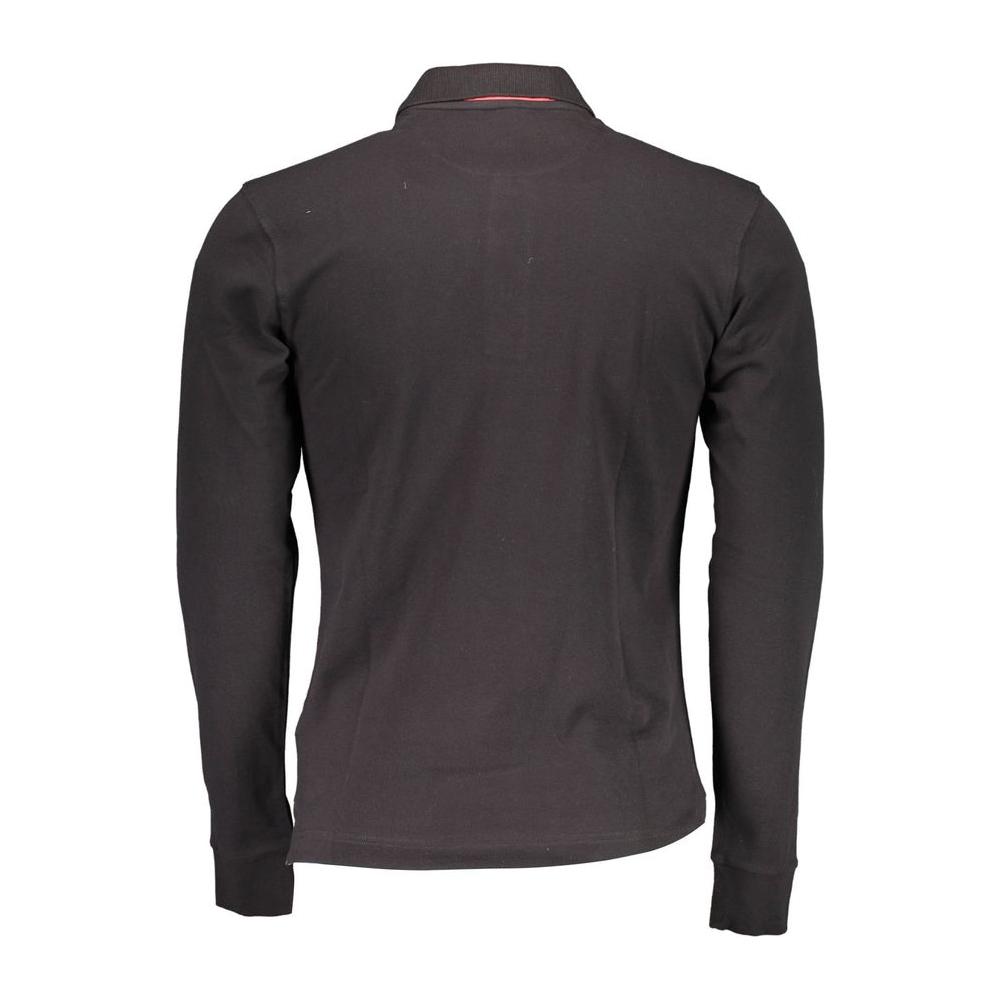 La Martina Black Cotton Polo Shirt La Martina