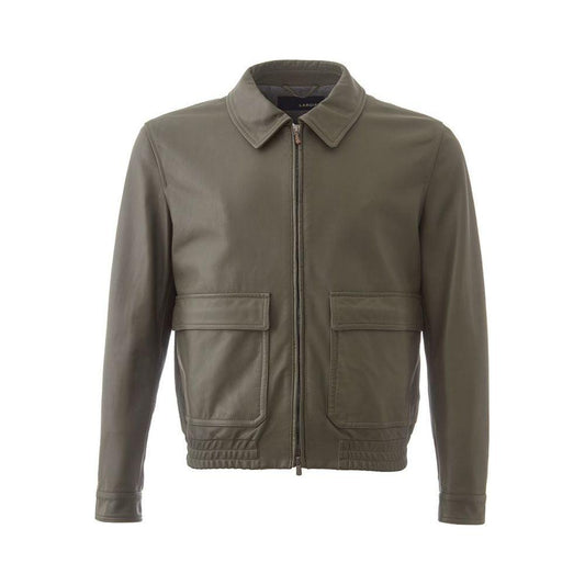 Lardini Green Leather Jacket Lardini