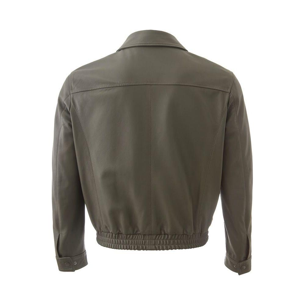 Lardini Green Leather Jacket Lardini