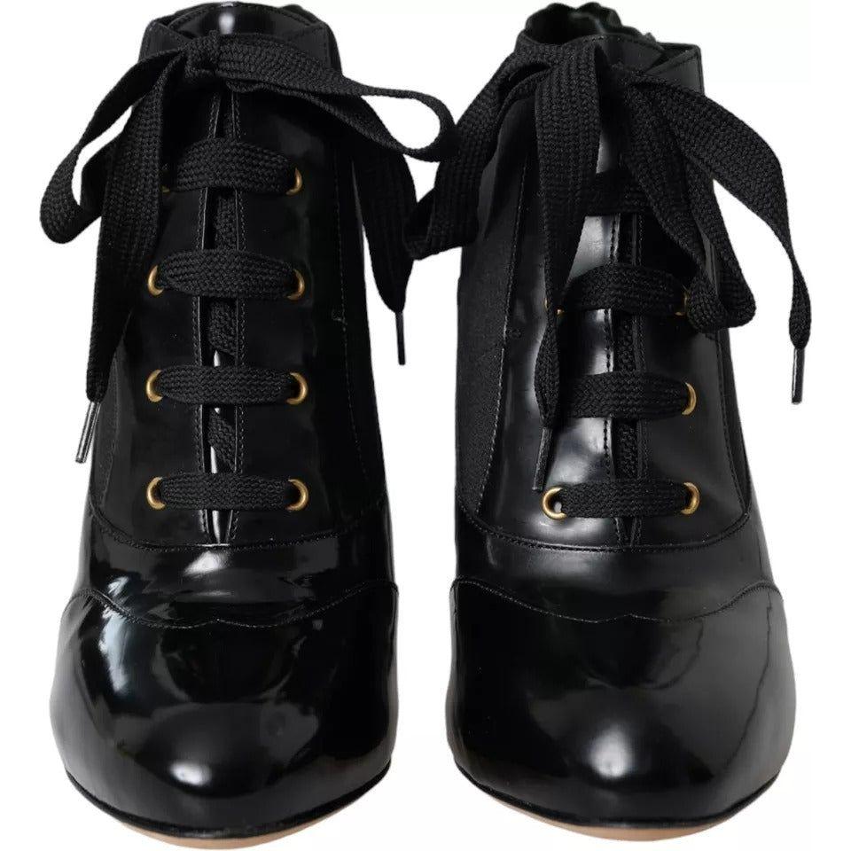 Dolce & Gabbana Black Jersey Stretch Ankle Boots Shoes Dolce & Gabbana