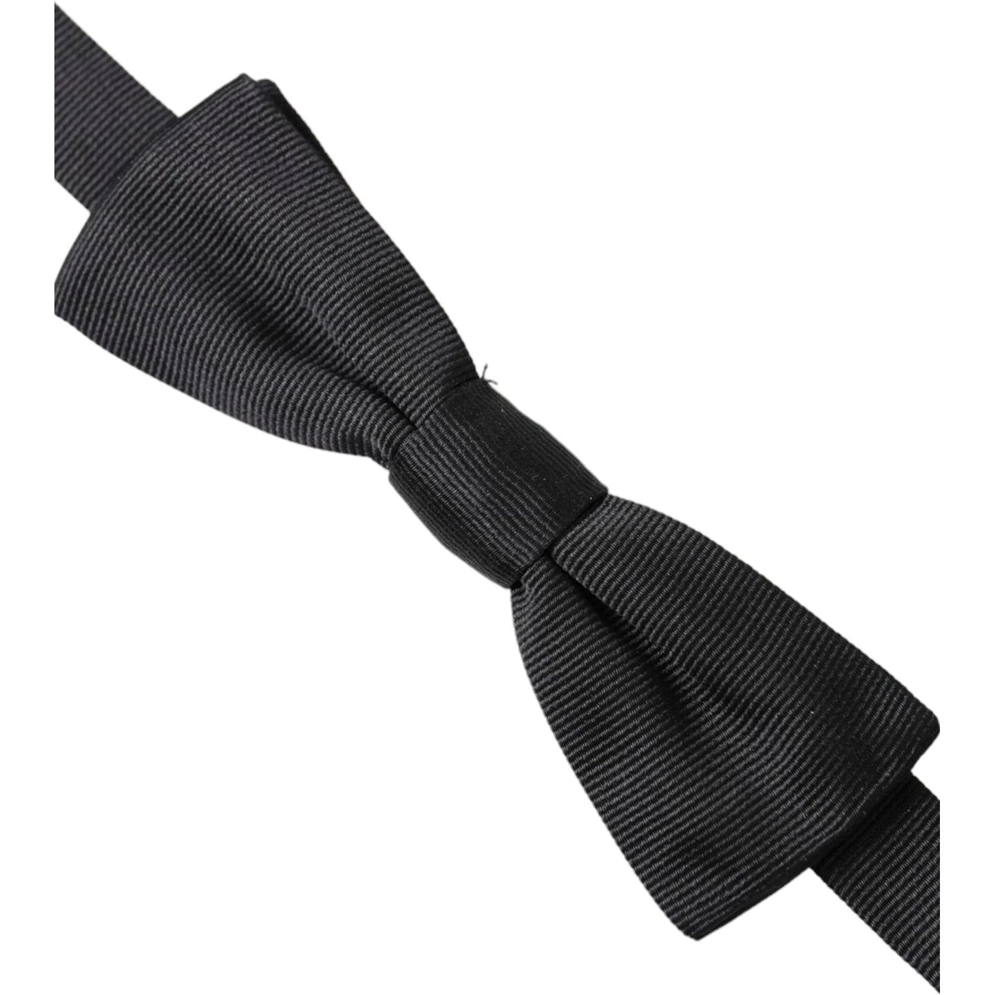 Dolce & Gabbana Black Silk Adjustable Neck Men Bow Tie Dolce & Gabbana