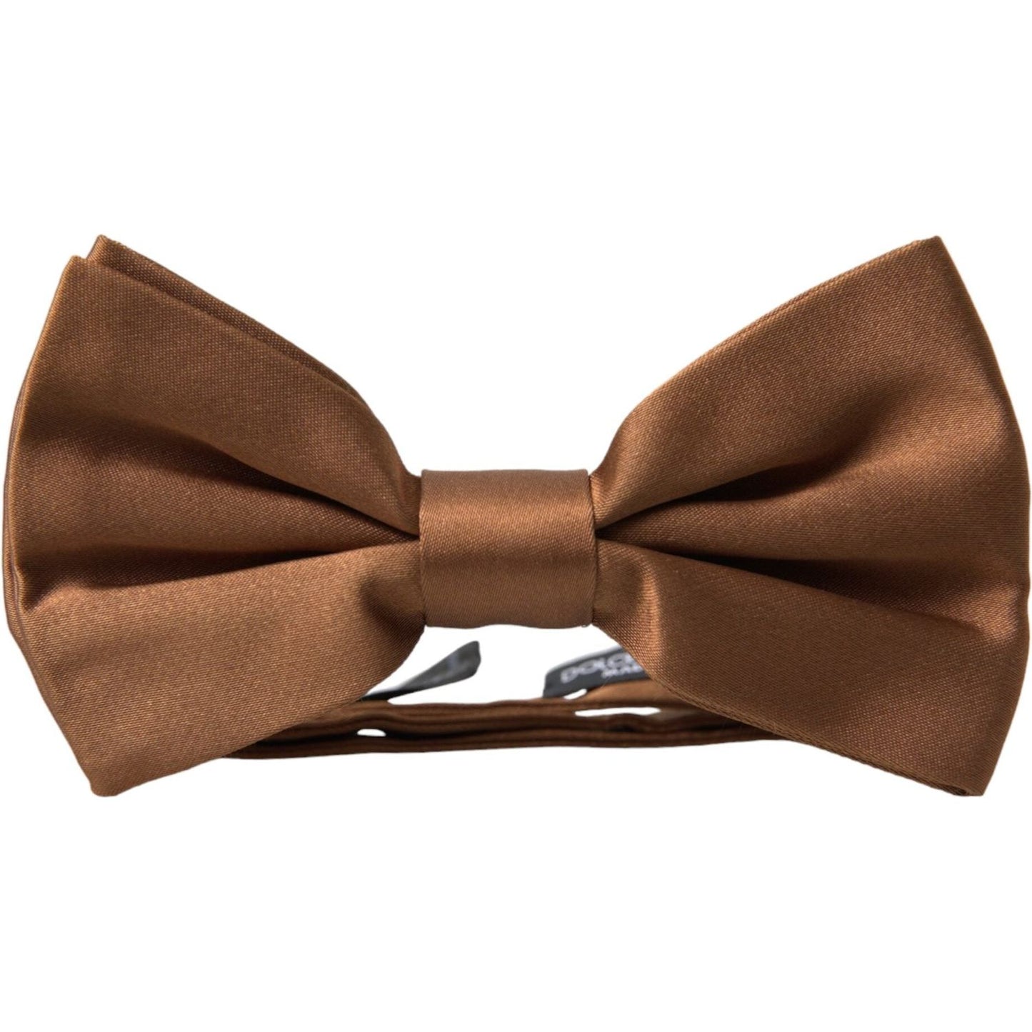 Dolce & Gabbana Brown Silk Adjustable Neck Men Bow Tie Dolce & Gabbana