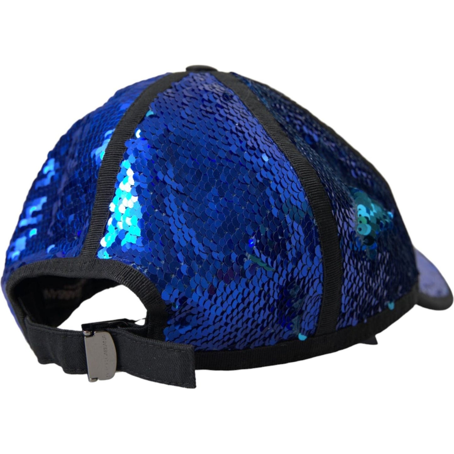 Dolce & Gabbana Royal Blue Sequin Baseball Hat Men Dolce & Gabbana