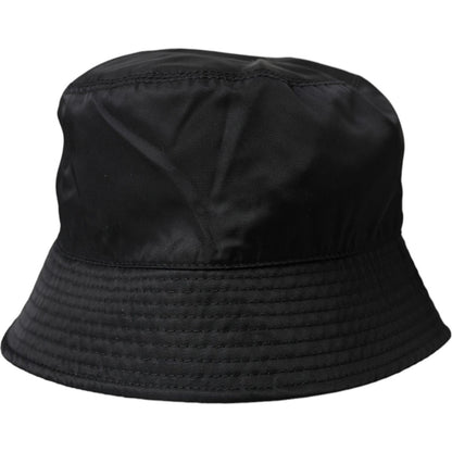 Dolce & Gabbana Black Wide Brim Cap Bucket Hat Men
