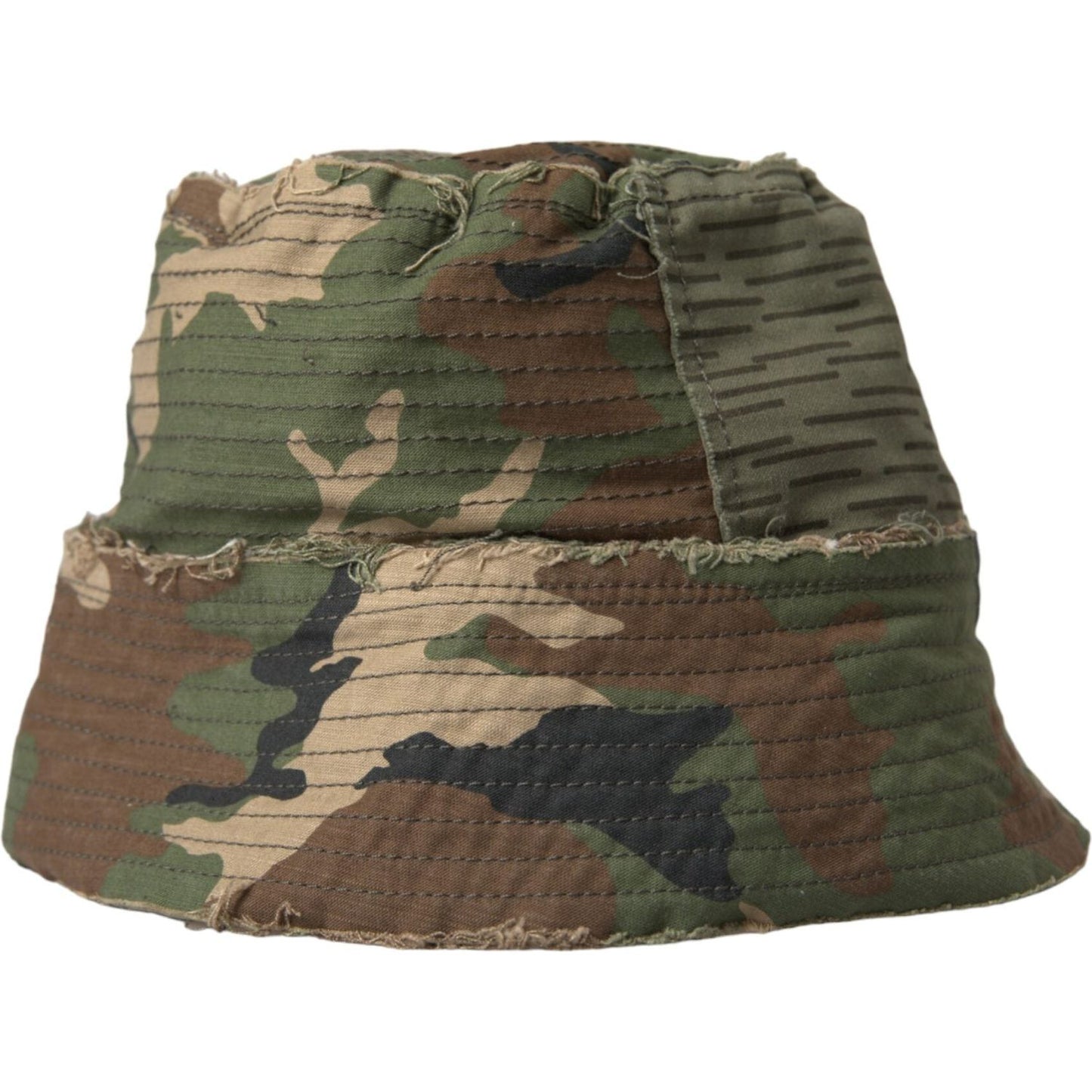 Dolce & Gabbana Green Camouflage Cotton Bucket Hat Men Dolce & Gabbana